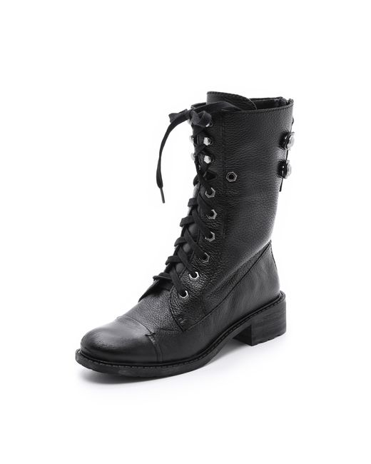 Sam Edelman Black Darwin Combat Boots