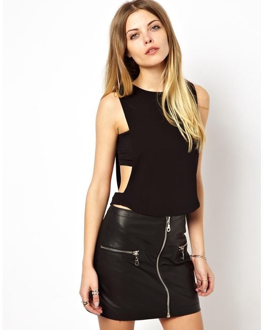 Crepe Top with Back Cutout main image 0