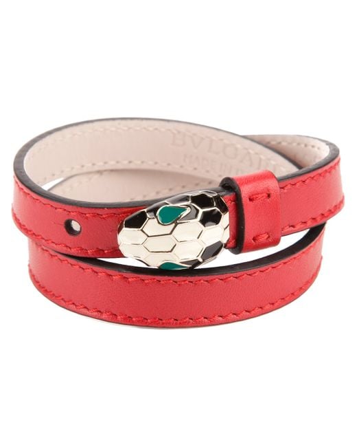 BVLGARI Red Snake Belt