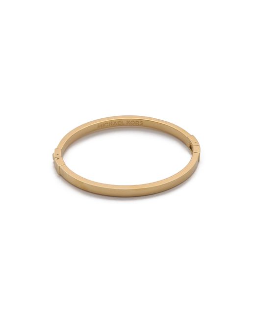 Michael Kors Metallic Thin Hinged Bangle Bracelet Gold