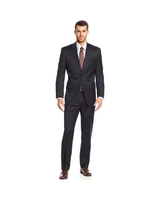 Michael Kors Blue Michael Navy Pinstripe Suit for men