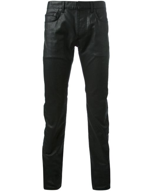 Dior Homme Black Coated Skinny Jeans for men