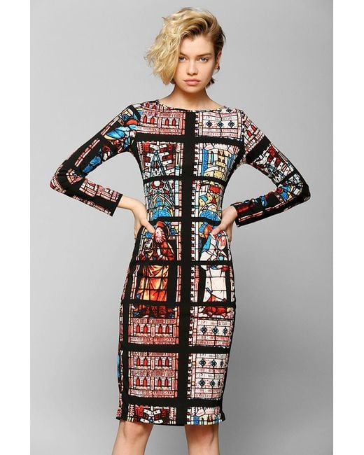 Urban Outfitters Multicolor Glamorous Stained Glass Midi Dress
