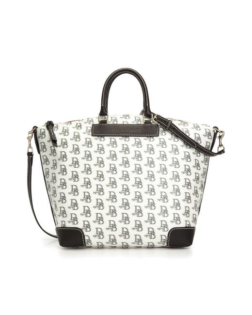 Dooney & Bourke White Signature DB 75 Vanessa Satchel