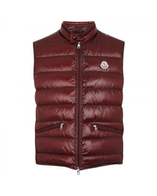 Moncler Brown Quilted Shell Gilet for men