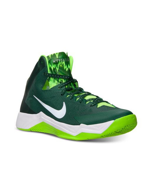 Nike Green Mens Hyper Quickness Basketball Sneakers From Finish Line for men