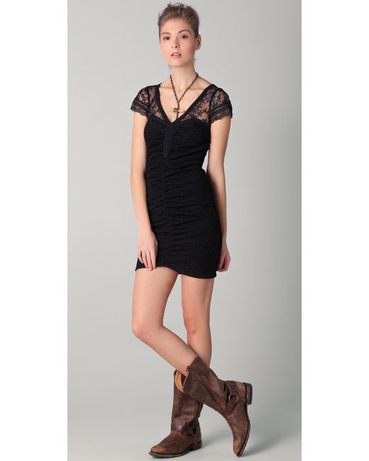 Free People Lace Envy Bodycon Dress in Black | Lyst