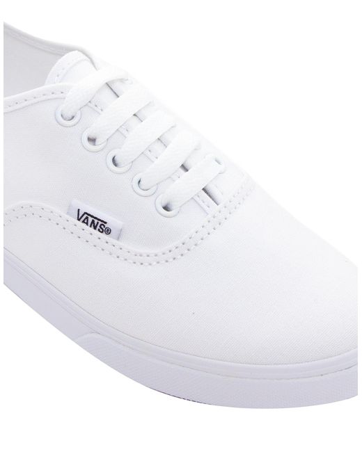 Vans Canvas Authentic Lo Pro White Trainers | Lyst