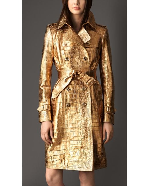 Burberry coat gold discount
