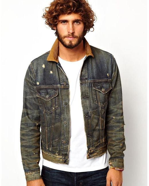 Ralph Lauren Denim Supply Ralph Lauren Denim Jacket with Cord Collar in  Blue for Men | Lyst