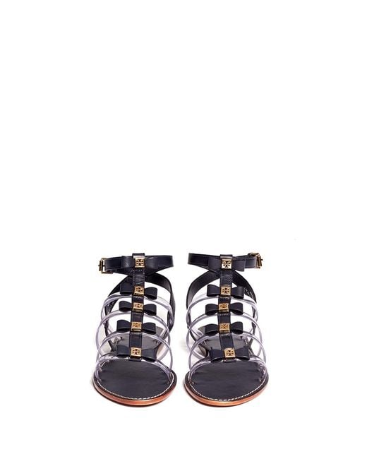 Tory Burch Kira Bow Gladiator Sandals in Blue | Lyst
