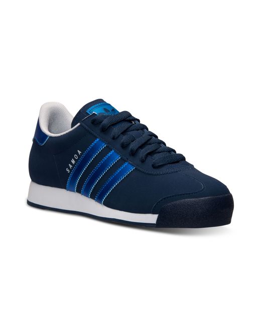 Adidas Blue Men'S Samoa Casual Sneakers From Finish Line for men