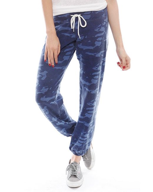 blue camouflage sweatpants