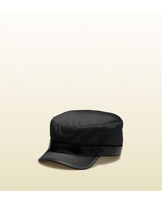 Gucci Black Cotton Army Hat for Men | Lyst