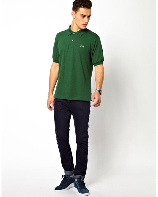 Lacoste Green Polo Shirt with Crocodile for men