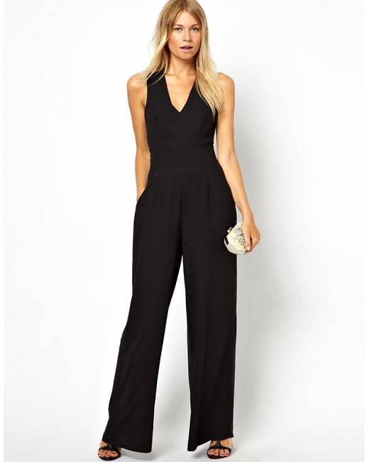 Love Black Jumpsuit With Cross Back