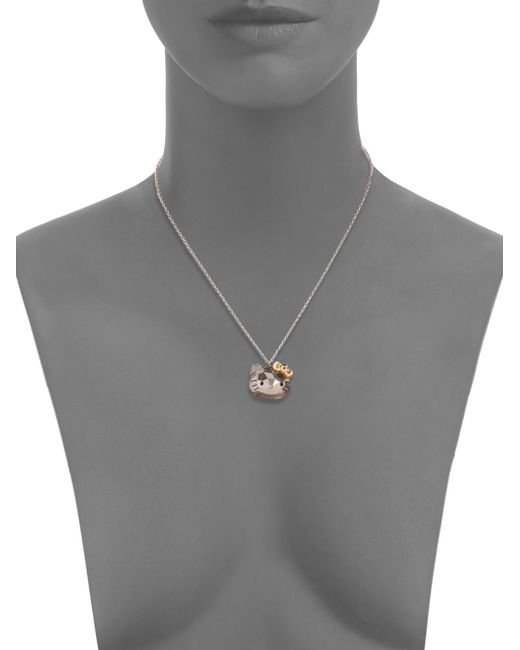 Swarovski Hello Kitty Crystal Pendant Necklace in Silver (Metallic) | Lyst