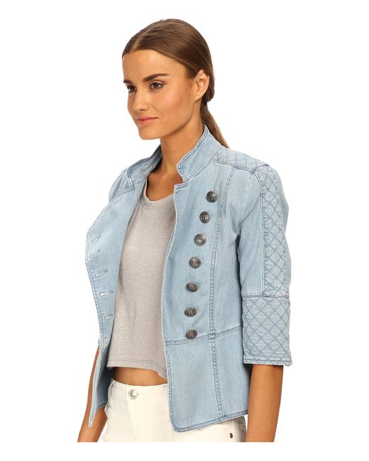 Balmain Denim Military Jacket in Light 