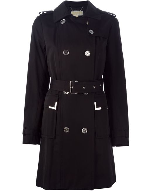 MICHAEL Michael Kors Black Belted Trench Coat