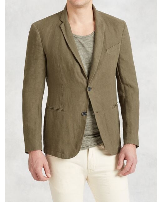 John Varvatos Green Linen Jacket for men
