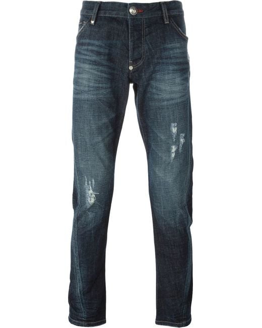 Philipp Plein 'illegal Fight Club' Jeans in Blue for Men | Lyst