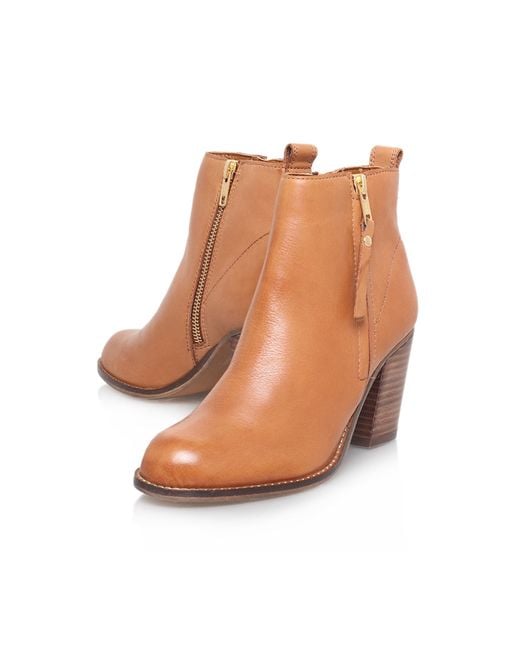 Carvela Kurt Geiger Brown Tanga Block Heeled Ankle Boots