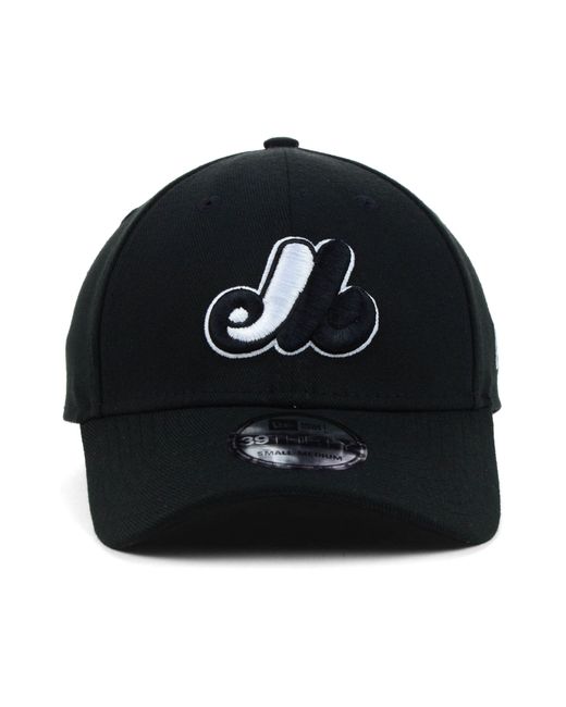KTZ Montreal Expos Black and White Classic 39thirty Cap for men
