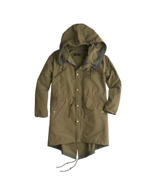 J.Crew Fishtail Anorak in Green | Lyst