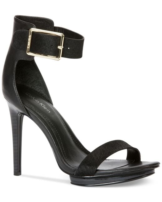 Calvin Klein Women'S Vivian High Heel Sandals in Black | Lyst
