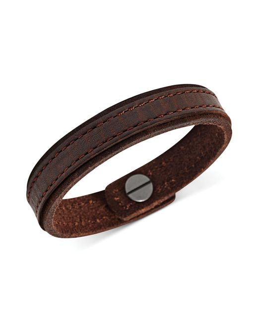 FOSSIL Mens Bracelet CASUAL JF03188040 Leather Brown India  Ubuy