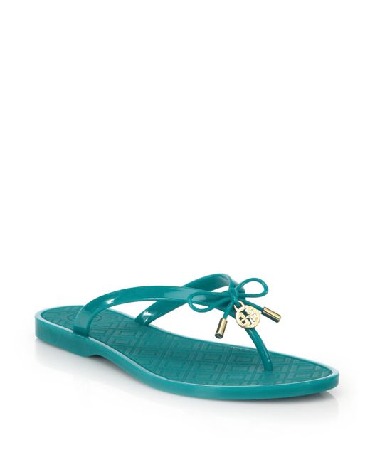 green tory burch jelly sandals