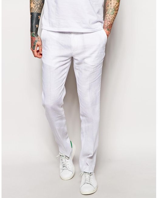 Buy Crimsoune Club Men Off-White Trousers in Slim Fit (30) at Amazon.in