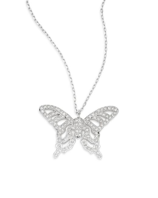 swarovski silver nightingale crystal butterfly pendant necklace product 0 454766395 normal