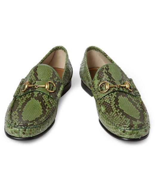 Gucci snakeskin loafers shop