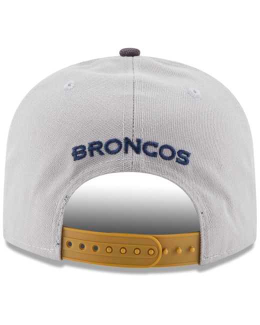 KTZ Denver Broncos Gold Collection 9fifty Snapback Cap in Gray for