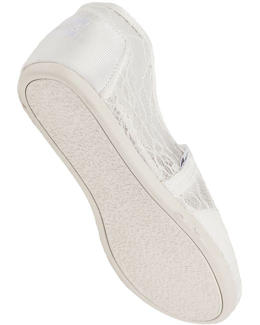 TOMS Classic Slip-on White Lace Fabric | Lyst