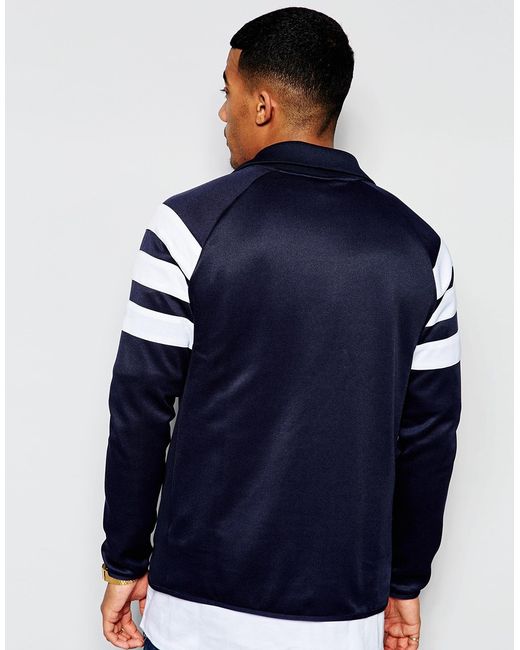 adidas Originals Synthetic Track Jacket With Sleeve Stripes Aj7676 in Blue  for Men | Lyst