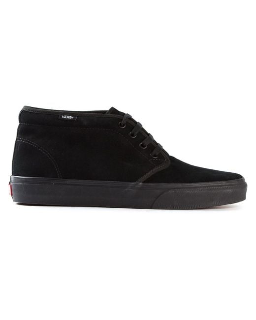 Vans Chukka Mid-top Sneakers in Black for Men | Lyst