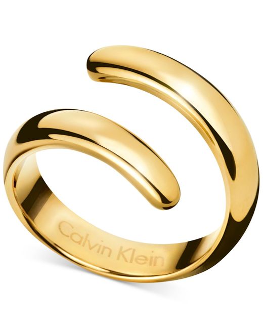 Calvin Klein Metallic Embrace Bypass Ring