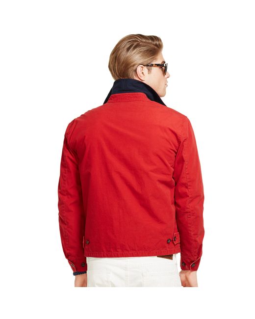 Polo Ralph Lauren Cotton Landon Windbreaker in Red for Men | Lyst