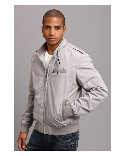 Members Only Iconic Racer Jacket in Silver Grey (Gray) for Men | Lyst