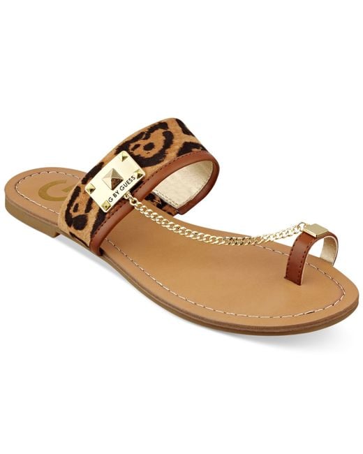 G by Guess Multicolor Women'S Lucia Toe Ring Flat Sandals
