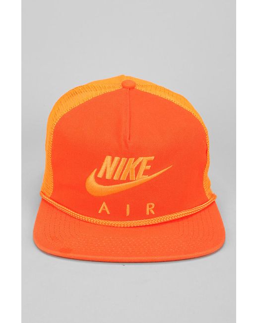 Urban Outfitters Orange Nike Air Max Snapback Hat for men