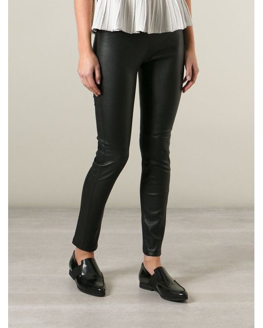 Emporio Armani Skinny Leather Trousers 