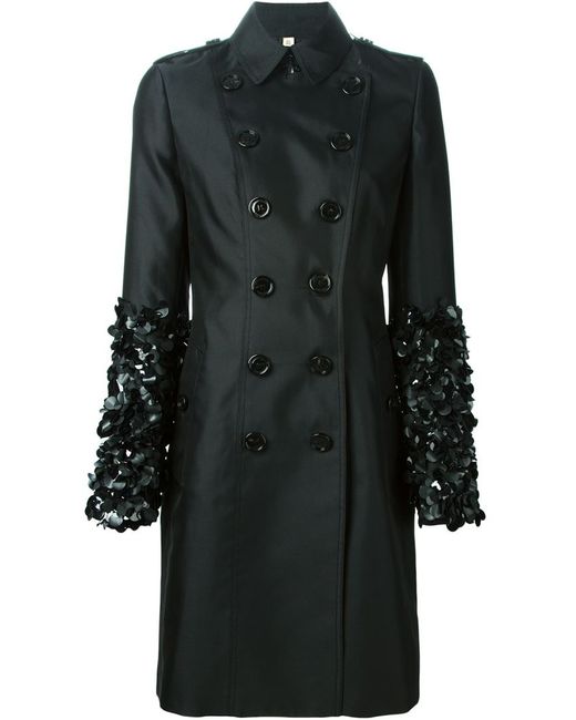 Burberry Embellished Trench Coat in Black Lyst