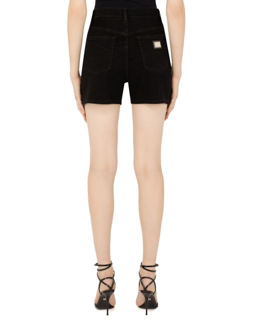 Dolce & Gabbana Black Denim-Shorts