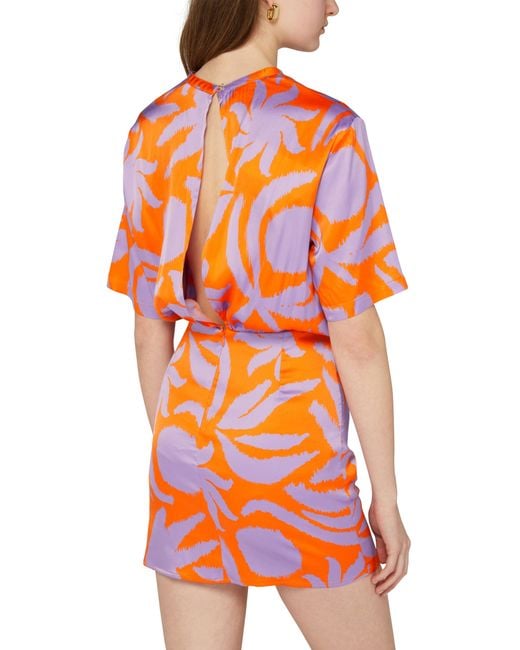 Sessun Orange Thea Print Dress