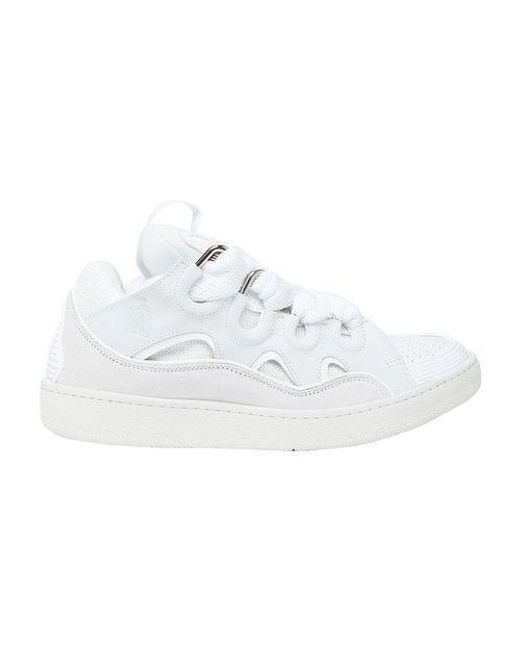 Lanvin Curb Sneakers in White for Men | Lyst