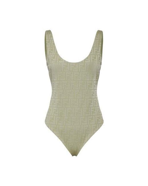 Fendi One-piece Swimsuit in Green | Lyst