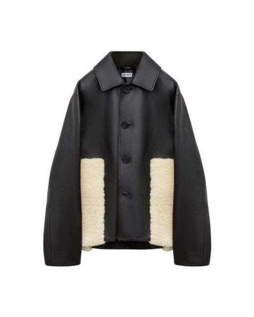Veste En Cuir D'Agneau Nappa Loewe en coloris Black
